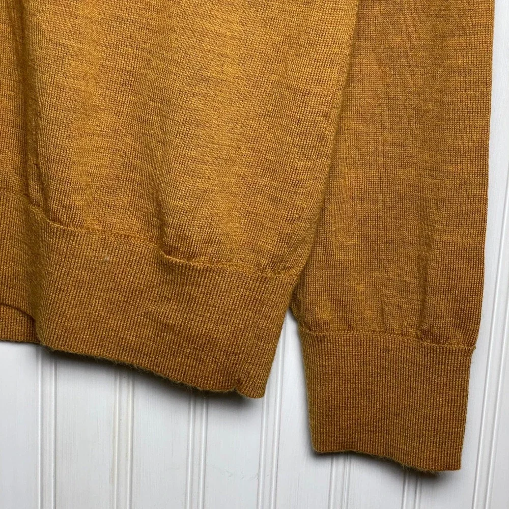 Calvin Klein 2XL Extra Fine Merino Wool Caramel Brown Preppy Minimalist Sweater